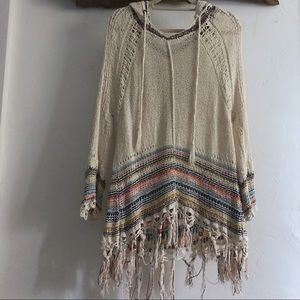 Free People hooded sweater XS